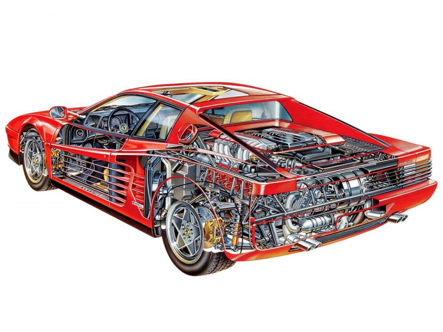 Схема Ferrari Testarossa 1986 года  (фото 12 из 30)